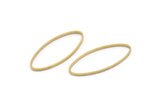 Brass Oval Connectors , 50 Raw Brass Oval Connectors (25x10mm) Bs-1668
