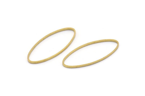 Brass Oval Connectors , 50 Raw Brass Oval Connectors (25x10mm) Bs-1668