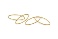 Brass Oval Connectors , 50 Raw Brass Oval Connectors (25x10mm) Bs-1668