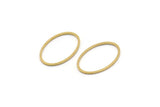 Oval Brass Charm, 50 Raw Brass Oval Connectors (20x13 mm) Bs 1667