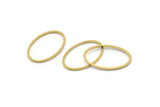 Oval Brass Charm, 50 Raw Brass Oval Connectors (20x13 mm) Bs 1667