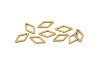 Pirinç Elmas Tılsım, 50 Ham Pirinç Açık Elmas Yüzük Tılsımı (7,5x14x1 mm) D0030