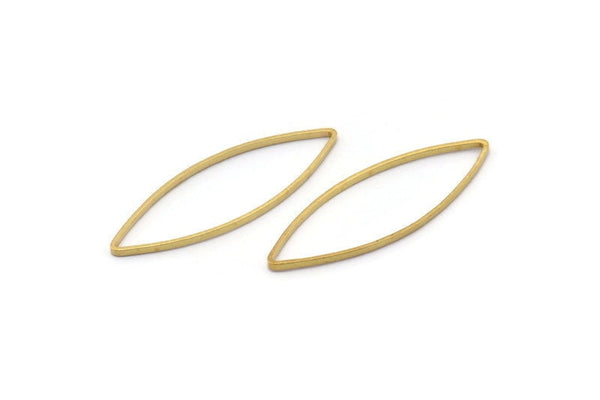 Brass Marquise Ring , 50 Raw Brass Marquise Ring, Connector, Charms  (9x28x0.5mm) D0043