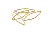 Brass Marquise Ring , 50 Raw Brass Marquise Ring, Connector, Charms  (9x28x0.5mm) D0043