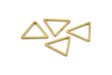 Brass Triangle Charm, 25 Raw Brass Open Triangle Ring Charms (20x1.2mm) D0109