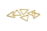 Brass Triangle Charm, 25 Raw Brass Open Triangle Ring Charms (20x1.2mm) D0109