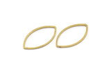 Brass Marquise Ring , 50 Raw Brass Marquise Ring, Connector, Charms (14x25x1mm) D0064