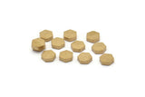 Brass Hexagon Blank, 25 Raw Brass Hexagon Stamping Blanks, Stamping Tags (6x2mm) D0125