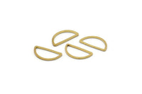 Pirinç Yarım Ay - 50 Ham Pirinç Yarım Daire Bağlantı Elemanı (8x16x0,8 mm) D0008
