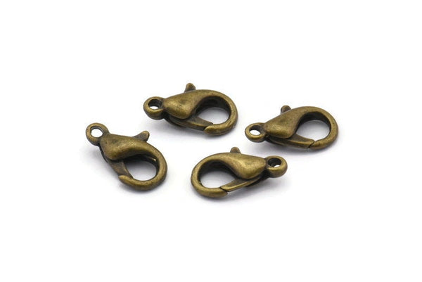 Vintage Clasp Bulk, 1000 Antique Bronze Lobster Claw Clasps (12x6mm) P502 A0365