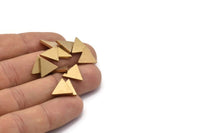 Brass Triangle Blank, 24 Raw Brass Triangle Blanks (11x1.6mm) D0130