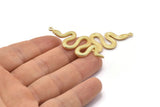 Gold Snake Pendant, Gold Plated Brass Snake Pendants With 1 Loop, Charms, Findings (47x20x2.3mm) N1596 H1601