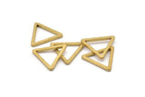 24mm Triangle Charm - 12 Raw Brass Triangles (24x2mm) D0015