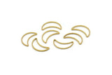 Brass Moon Ring, 50 Raw Brass Moons (15x8.5mm) Bs1163m D0150