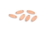 Copper Oval Charm, 100 Raw Copper, Copper Charm, Tiny Copper Oval Charms With 2 Holes (12x5x0.80mm) M02112