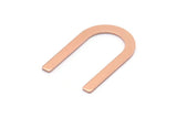 Copper U Shaped Blank, 24 Raw Copper U Shaped Stamping Blanks, Findings (26x17x0.80mm) M02087