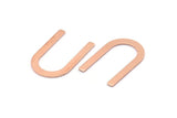 Copper U Shaped Blank, 24 Raw Copper U Shaped Stamping Blanks, Findings (26x17x0.80mm) M02087