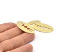 Brass Oval Charm, 8 Raw Brass Oval Moon Phases Charms With 1 Hole, Earrings, Findings (35x19x0.80mm) M02090