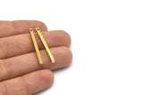 Raw Brass Bar, 12 Raw Brass Bars,Charms (2.5x2.5x35mm) D0237