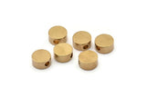 Round Spacer Bead, 12 Raw Brass Circle Industrial Spacer Bead, Findings (10x5mm) D0212