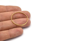 Daire Konnektörleri - 25 Ham Pirinç Daire Konnektör (30x0,8x2 mm) D0314