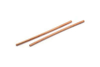 Copper Tube Beads - 30 Raw Copper Tube Beads (2x65mm)    D0366