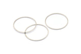 25mm Silver Rings - 24 Silver Brass Circle Connectors (25x0.8mm) D0390