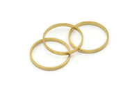 22mm Circle Connectors - 25 Raw Brass Circle Connectors (22x0.8x2mm) D0312