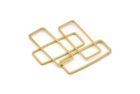 Pirinç Dikdörtgen Konnektör, 50 Ham Pirinç Dikdörtgen Konnektör (11,4x30,2x0,8 mm) D0330