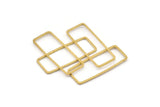 Pirinç Dikdörtgen Konnektör, 50 Ham Pirinç Dikdörtgen Konnektör (11,4x30,2x0,8 mm) D0330