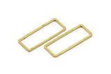 Pirinç Dikdörtgen Konnektör, 50 Ham Pirinç Dikdörtgen Konnektör (9x24x0,8 mm) D0329