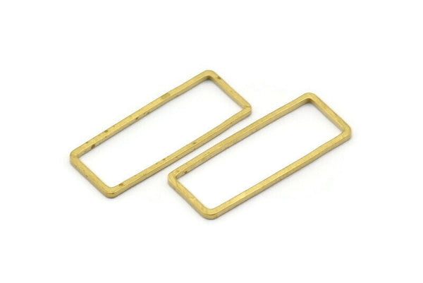 Pirinç Dikdörtgen Konnektör, 50 Ham Pirinç Dikdörtgen Konnektör (9x24x0,8 mm) D0329