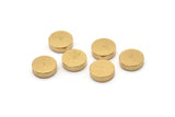Thick Cut Discs, 10 Raw Brass Round Discs (10x3mm) D0370