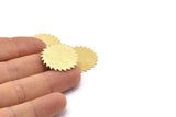 Brass Circle Blank, 2 Textured Raw Brass Circle Blanks, Brass Round, Stamping Blanks, Findings (25x0.80mm) M02136