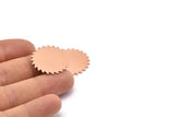 Copper Circle Blank, 2 Raw Copper Circle Blanks, Copper Round, Stamping Blanks, Findings (25x0.80mm) M02139