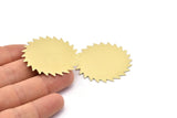 Brass Circle Blank, 2 Raw Brass Circle Blanks, Brass Round, Stamping Blanks, Findings (42x0.80mm) M02142