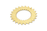 Brass Circle Charm, 2 Textured Raw Brass Circle Charms With 1 Hole, Brass Pendants, Findings (42x0.80mm) M02130