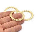 Brass Circle Blank, 2 Textured Raw Brass Circle Blanks, Brass Round, Stamping Blanks, Findings (42x0.80mm) M02125
