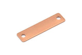 Copper Personalized Bar, 24 Raw Copper Stamping Blanks  (10x40x0.80)  D0517