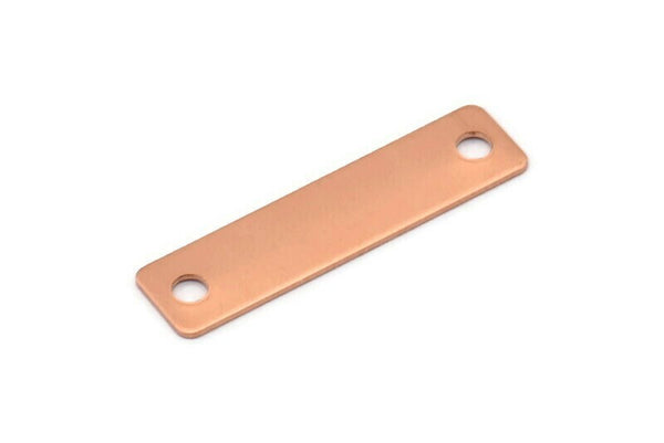 Copper Personalized Bar, 24 Raw Copper Stamping Blanks  (10x40x0.80)  D0517