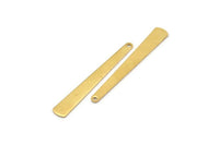 Brass Necklace Bar, 24 Raw Brass Stamping Necklace Blanks With 1 Hole (43x6x3x0.80mm) D0583