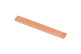 Copper Customized Name Bar, 10 Raw Copper Stamping Connector, Blanks 2 Holes (54x7x0.80mm) D0468