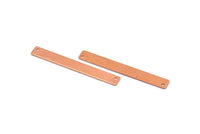 Copper Customized Name Bar, 10 Raw Copper Stamping Connector, Blanks 2 Holes (54x7x0.80mm) D0468