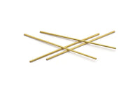 70mm Brass Tubes - 50 Raw Brass Tube Beads, Necklace Tubes, Minimalist Findings, Bracelet Crafts (1.5x70mm) BS 1788