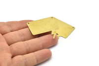 5  Raw Brass Speech Bubble Pendant (37x34.5x0.80 Mm)   D0309--C094