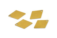 Brass Diamond Blank, 50 Raw Brass Diamond Charms, Pendant, Findings (17x12mm) D0304