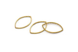 Brass Marquise Charm, Raw Brass Marquise Charms (21x13mm) D145--n0531