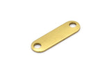 Brass Stamping Blank, 12 Raw Brass Stamping Blanks (24x7x0.80mm) D0331--Y020