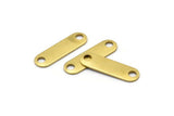 Brass Stamping Blank, 12 Raw Brass Stamping Blanks (24x7x0.80mm) D0331--Y020