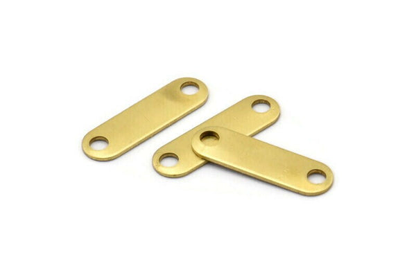 Brass Stamping Blank, 12 Raw Brass Stamping Blanks (24x7x0.80mm) D0331--Y020